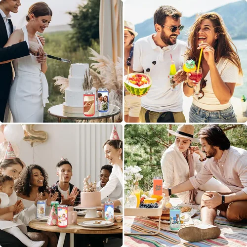 Vista 6 de Fundas enfriadoras de latas delgadas personalizadas a granel, soporte de botella de neopreno aislado con logotipo, imagen, texto para boda