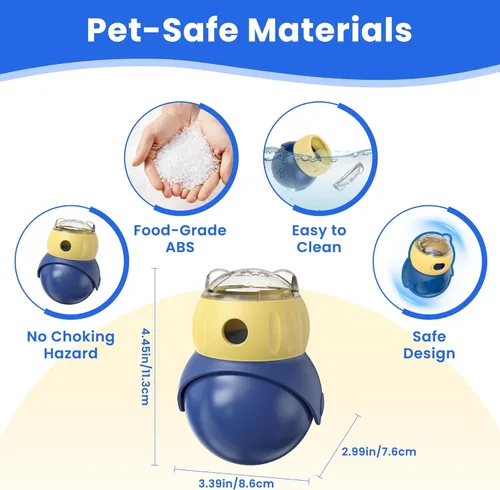 Vista 4 de Juguete interactivo de rompecabezas para gatos, dispensador de golosinas ajustable para gatos de interior, juguete de enriquecimiento de gatito