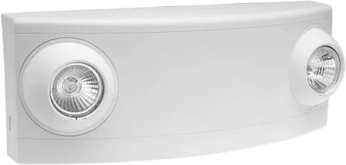 Dual-Lite Luz de emergencia LED LZ2, perfil bajo de doble cabezal de 10W - Blanco