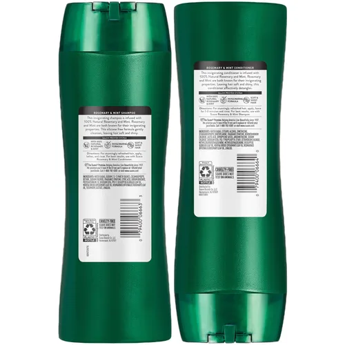 Vista 9 de Suave Champú y acondicionador, romero y menta – Fórmula vigorizante con aceites esenciales 100% naturales, 12.6 oz Ea