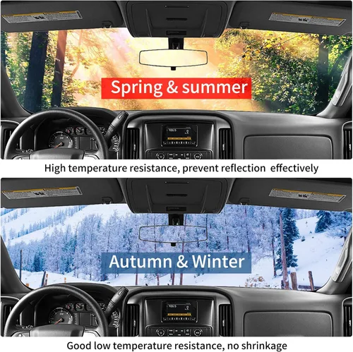 Vista 5 de Alfombrilla de salpicadero de cuero con protección solar compatible para 99-06 Chevy Silverado GMC Sierra, 00-06 Chevy Suburban Tahoe GMC Yukon/XL