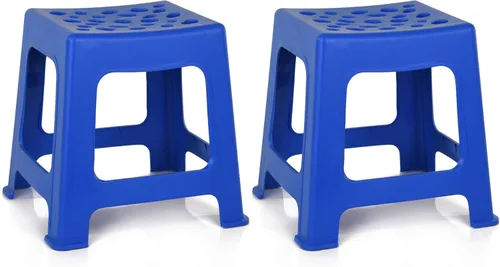 Vista 9 de Mintra Home - Taburetes de plástico ligeros, paquete de 2 (12.5 pulgadas de altura, negro)