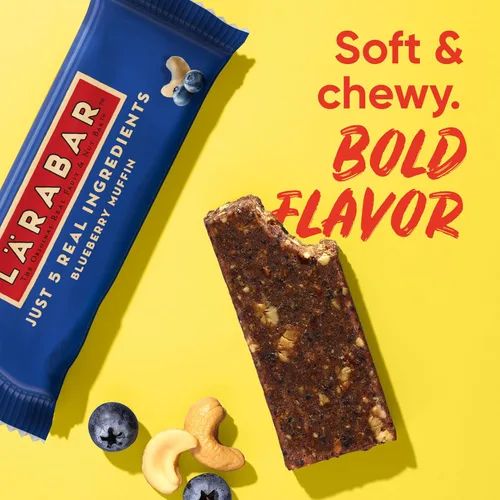 Vista 5 de LÄRABAR Barras de muffin de arándano con frutas y nueces, sin gluten y veganas, 16 unidades, 25.6 oz
