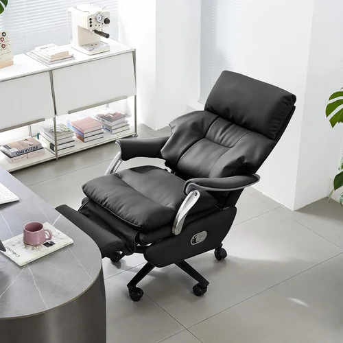 Vista 2 de EMIAH Ergonomic Office Chair with Foot Rest Electric Executive Office Chair Reclining with Massage Big and Tall High Back Computer Chair with Black