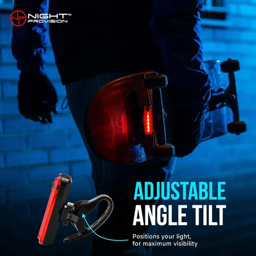 Vista 4 de Paquete de 2 luces traseras para bicicleta, fácil instalación de luces traseras de bicicleta, luces de bicicleta recargables USB C para conducción