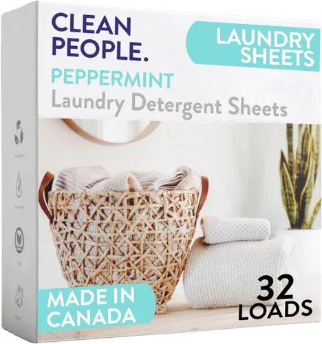 Vista 8 de The Clean People Hojas de detergente para ropa sin fragancia, jabón de lavandería, ultra concentrado, embalaje reciclable, combate las manchas, sin