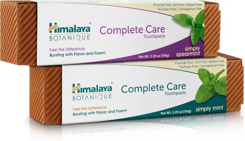 Himalaya Botanique Complete Care - Pasta de dientes, a base de hierbas, paquete variado, sabor a menta y menta, combate la placa, refresca el