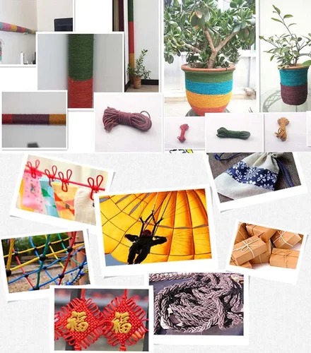 Vista 5 de Fendawn Strive Cuerda de cáñamo negra de materiales naturales, cuerdas de yute para decoración de bricolaje (1/3 pulgadas x 66 pies)