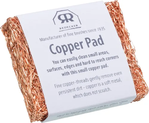 Vista 13 de Redecker Paño de Fregado de Cobre Tejido de 2 Capas y Toallita de Limpieza de Microfibra – Superficie Dual, Antiarañazos, Reutilizable y Lavable a