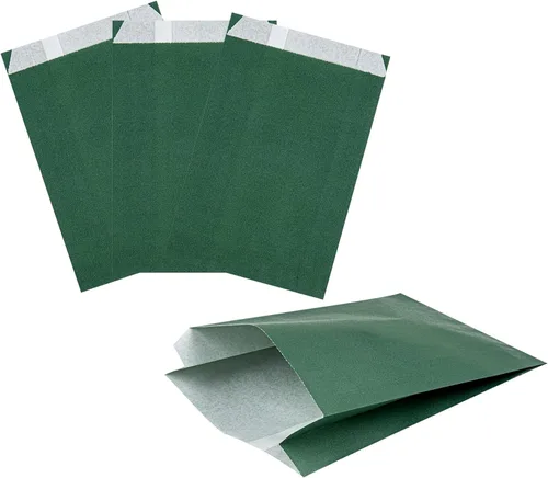 Vista 16 de Restaurantware Bag Tek - Bolsas de papel de 4.3 x 1.5 x 6.3 pulgadas para aperitivos, 100 bolsas desechables para papas fritas, a prueba de grasa