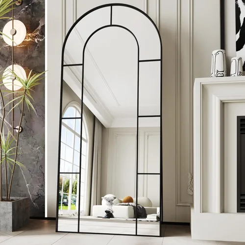 AUYHM Espejo de Cuerpo Entero, Espejo de Vidrio Nano de Tamaño Grande Cuerpo Entero, 34"x76" Espejos de Ventana, Espejos de Pie de Cuerpo Entero,