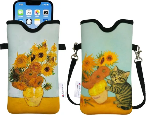 Vista 37 de Tainada Funda Estuche Bolsa de Neopreno para Teléfono para Hombres y Mujeres con Correa Cruzada/Cordón para el Cuello para iPhone 17/16/15 Pro Max
