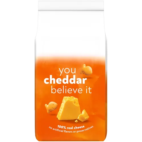 Vista 6 de Goldfish Galletas de queso cheddar, bolsa de 10 onzas
