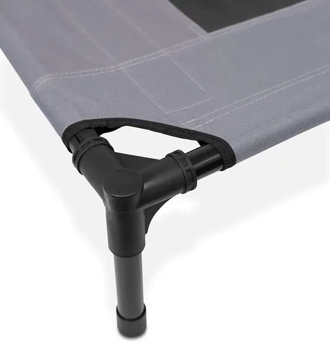 Vista 3 de Internet's Best Cuna para perro 36 x 30 Cama elevada para perro Malla transpirable fresca Uso en interiores o exteriores Mediano Gris