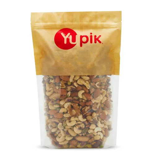 Vista 7 de Yupik Nueces de mezcla cruda, 1 libra, nueces mixtas naturales de primera calidad con almendras, nueces, pistachos, anacardos y nueces de Brasil