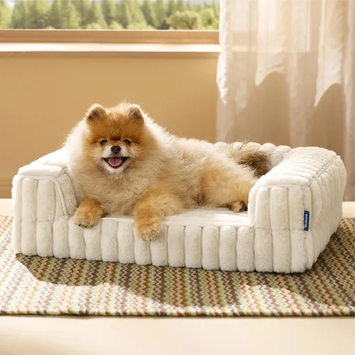 Vista 21 de Bedsure - Cama ortopédica para perros pequeños, cama impermeable de espuma viscoelástica con lados, sofá de espuma de nido de abeja para perros