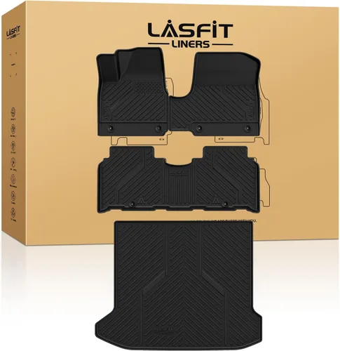 Vista 54 de LASFIT Alfombrillas de carga y respaldo de automóvil, aptas para todo tipo de clima, elastómero termoplástico de ajuste personalizado, fácil