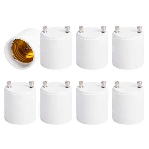 Vista 9 de Paquete de 2 adaptadores JACKYLED GU24 a E26, hasta 392 ℉ resistente al calor, convierte el accesorio basado en dos pines GU24 a adaptador