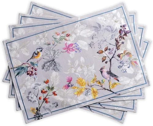 Vista 27 de Maison d' Hermine - Juego de 4 manteles individuales de 100 % algodón, decorativos y lavables para regalos, hogar, bufé, campamentos, Día de Acción