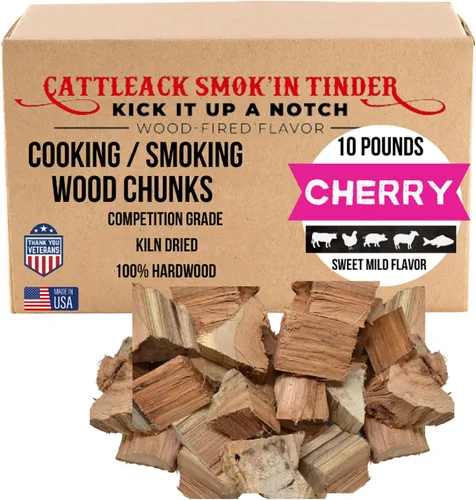 Vista 10 de Cattleack Smok'in Tinder Trozos de madera para ahumar carne, eleva tu barbacoa con trozos de parrilla de primera calidad, aproximadamente 10 libras