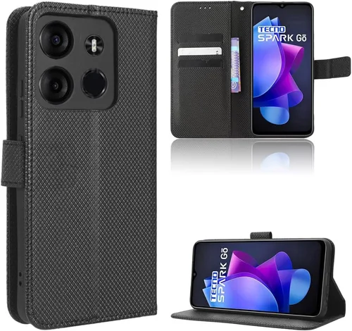 Vista 80 de Funda para OnePlus Ace 2, Funda de piel sintética con tapa para OnePlus 11R 5G / Ace 2 PHK110, color negro
