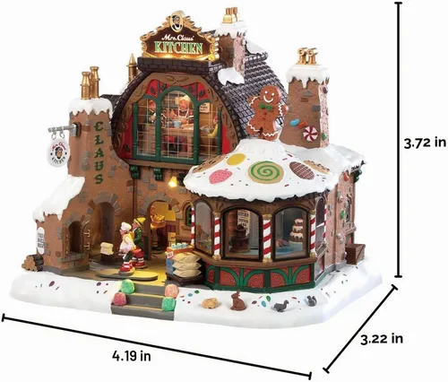 Vista 2 de Lemax 85314-UK Santa's Wonderland Sights & Sounds: Cocina de la Sra. Claus, Multi