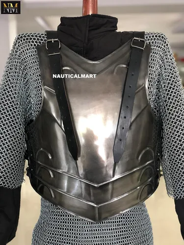 Vista 7 de NauticalMart LARP - Armadura de acero medieval (coraza y placa trasera)