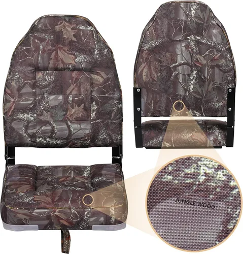 Vista 2 de Leader Accessories Un par de asientos plegables Elite para barco de pesca con respaldo bajo/alto (2 asientos)