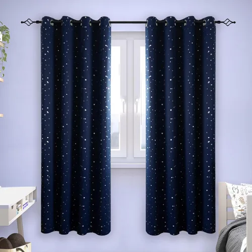 Vista 177 de BGment Cortinas cortas para ventanas, cortinas opacas pequeñas de 45 pulgadas para dormitorio, cortinas de oscurecimiento de habitación