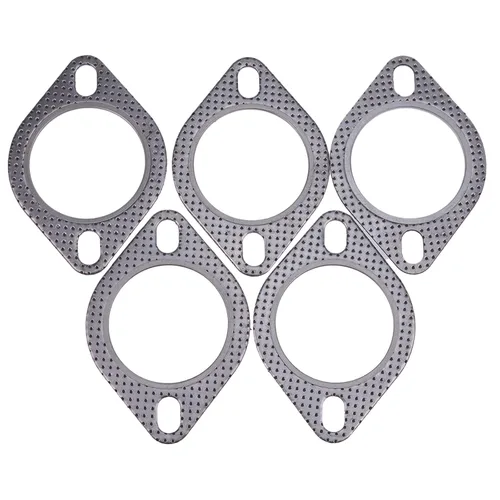 Vista 5 de IEQFUE 5 juntas de brida compatibles con turbocolectorcabezal hacia abajodescenso brida de tubería de descarga 2 pernos 2.5 pulgadas 2.441 in