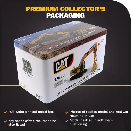 Vista 6 de Diecast Masters Excavadora hidráulica Caterpillar 323 1:50 High Line Series Cat Trucks & Construction Equipment Scale Model Collectible 85571