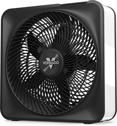 Vornado Modelo 80 Ventilador Eléctrico de Caja de Alta Velocidad con Rejilla Removible, 5 Ajustes de Velocidad, Flujo de Aire Potente, Circulación