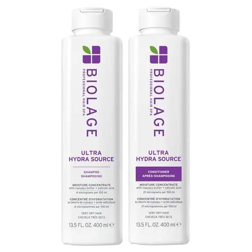 Biolage Ultra Hydra Source Shampoo & Conditioner Set - Renews Hair's Moisture and Deeply Conditions With Frizz Control and Added Shine, For Very Dry