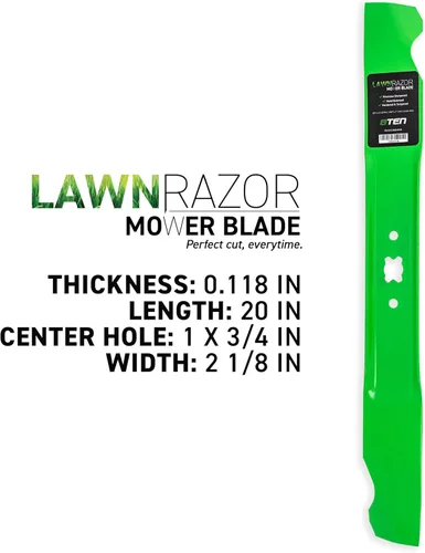 Vista 2 de 8TEN LawnRazor - Cuchilla de cortacésped para MTD Columbia Yard Machines Cub Cadet Walk Behind 20 pulgadas cubierta 942-0640 742-0640