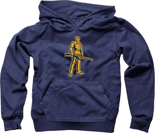 Vista 18 de Wes and Willy Sudadera con capucha de algodón orgánico con logotipo de equipo universitario