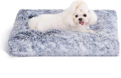 Vista 39 de Bedfolks Cama de Perrera de Felpa Impermeable para Perros, Funda Extraíble Lavable, Almohadilla de Piel Sintética para Perros y Gatos Pequeños, Negro