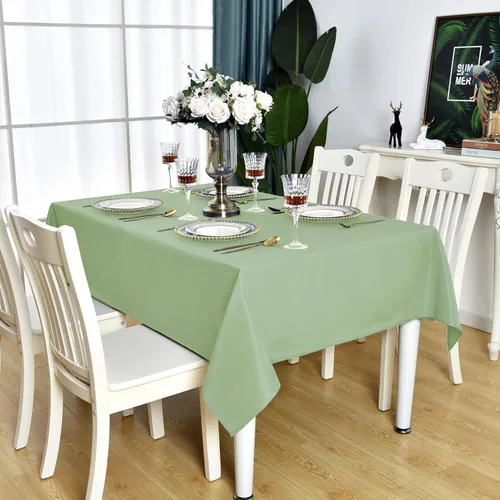 Vista 21 de Mantel cuadrado gris impermeable resistente a las manchas, sin arrugas, mantel de mesa de poliéster de 210GSM, lavable con toalla, cubierta de mesa