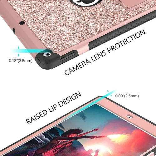 Vista 9 de BENTOBEN Funda para iPad de 9ª generación, funda para iPad de 8ª generación, funda para iPad de 7ª generación, iPad 10.2 2021/2020/2019, funda