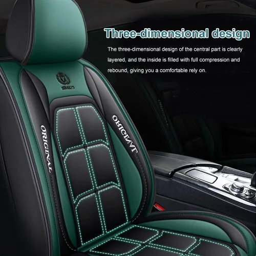 Vista 5 de Funda de cuero para asiento de automóvil para Dacia Sandero Stepway universal, antideslizante, transpirable, suave, juego completo, color gris
