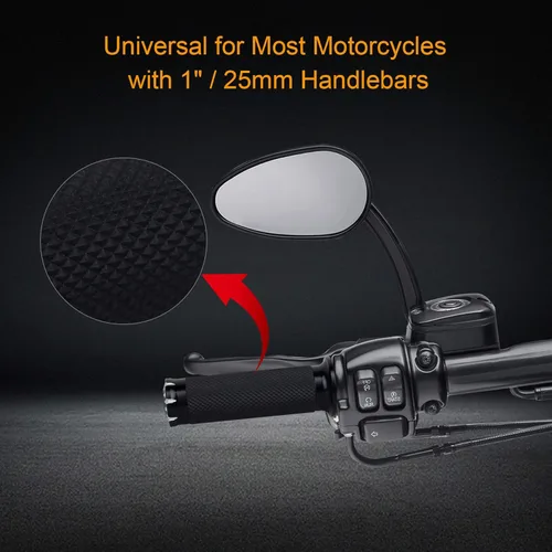 Vista 3 de NTHREEAUTO Agarres de manillar para motocicleta Acelerador para 1" / 25mm Compatibles universalmente con Harley Dyna Sportster 883 1200 Road Electra