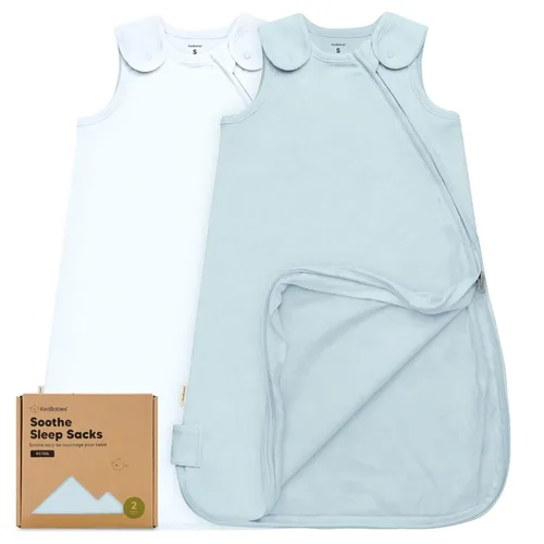 Vista 25 de Paquete de 2 sacos de dormir orgánicos para bebé, 100% algodón, suave y transpirable, manta de 0.5TOG para bebé, saco de dormir para niños pequeños
