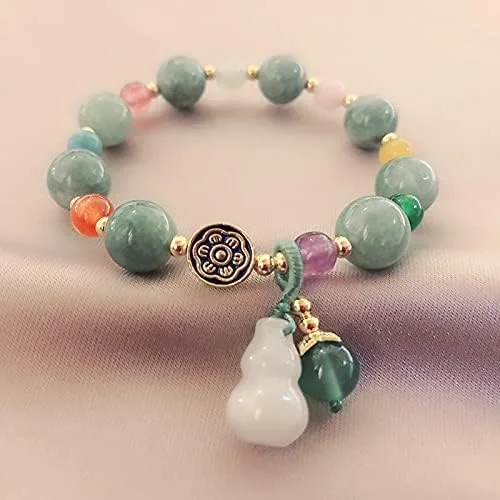 Vista 2 de Feng Shui - Pulsera china Wu LouHu Lou hecha a mano para salud y protección, Ágata