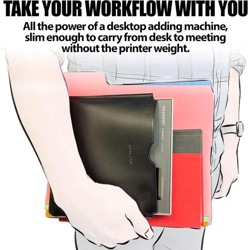 Vista 5 de Sharp Calculadora de escritorio comercial, pantalla de 12 dígitos, energía dual solar y batería, funciones comerciales con memoria y teclas