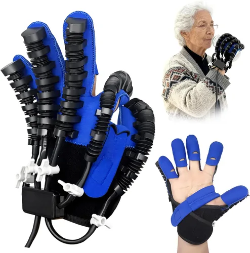 Hand Rehabilitation Equipment, Therapy Gloves for Stroke Hand Recovery Device, Robotic Rehab Glove for Finger Training, Adjustable Strength Hands
