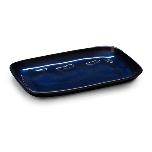 Vista 7 de G.E.T. CS-117-CSB - Plato rectangular de melamina, 12 x 7.5 pulgadas, color azul (juego de 12)
