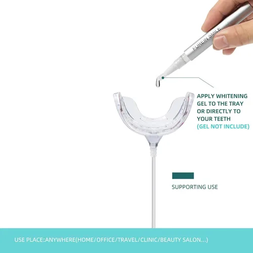 Vista 3 de Luz aceleradora de blanqueamiento de dientes, 32 bandejas de luz LED azul para la boca, bandejas de luz potenciadora de blanqueamiento de dientes