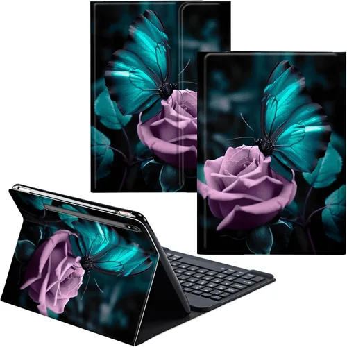 Vista 96 de Para Samsung Galaxy Tab S6 Lite Funda 2022/2020 Teclado Inalámbrico Desmontable Y Cubierta De Soporte De Cuero PU Funda Protectora Para Samsung