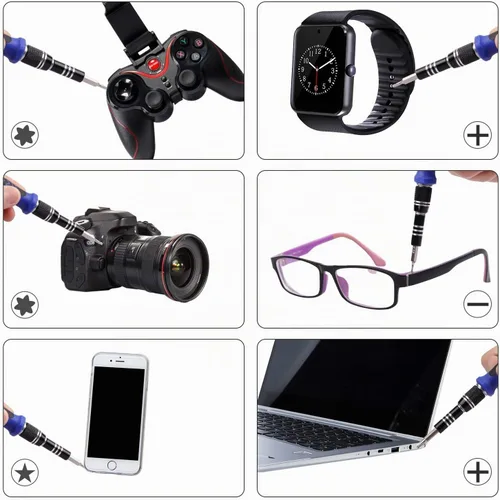 Vista 7 de HPFIX Juego de destornilladores de precisión de 124 piezas con 101 puntas magnéticas, kit de herramientas de reparación electrónica para iPhone