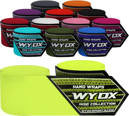 Vista 9 de WYOX Gel Boxing Hand Wraps for Men Women – Elasticated Padded Long Wrist Straps Cotton & Nylon Blend for Muay Thai MMA, Kickboxing, BJJ Combat