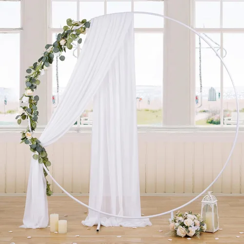 Vista 13 de The Yard - Tela transparente de gasa naranja quemada de 10 yardas, decoración de corredor de boda, decoración de despedida de soltera Naranja quemado